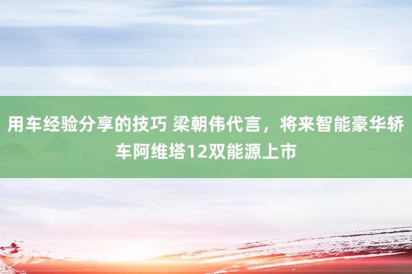 用车经验分享的技巧 梁朝伟代言，将来智能豪华轿车阿维塔12双能源上市